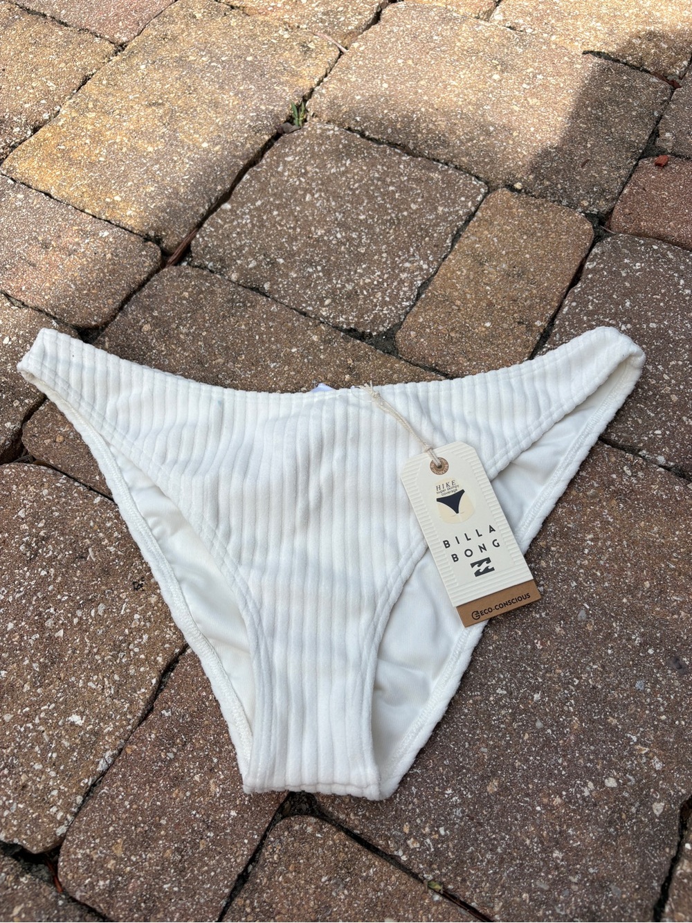 NWT Billabong Cream Ribbed Bikini Bottom